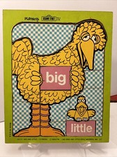 Vintage Playskool Wooden Puzzle Muppets Inc Big Bird Little 13Pieces USA 315-13