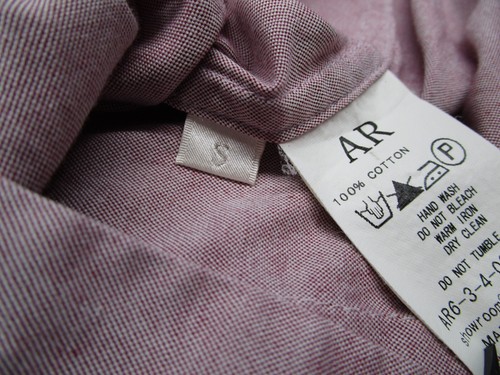 Aloha Rag Shirt Mens Small Red Button Up Long Sleeve Twill Made in Japan - Picture 5 of 13