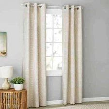 Mainstays Blackout Grommeted Curtain Panel , Ivory Medallion