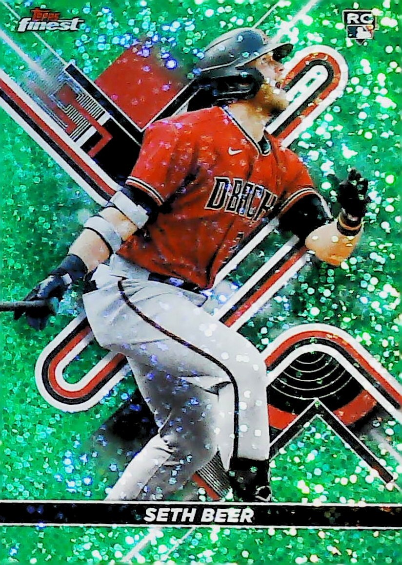 2022 Topps Finest #18 Seth Beer ROOKIE CARD Green Speckle Refractor  # /125