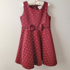 Sweet Heart Rose Dress Girls size 6 Burgundy Formal Sparkly Bow Party