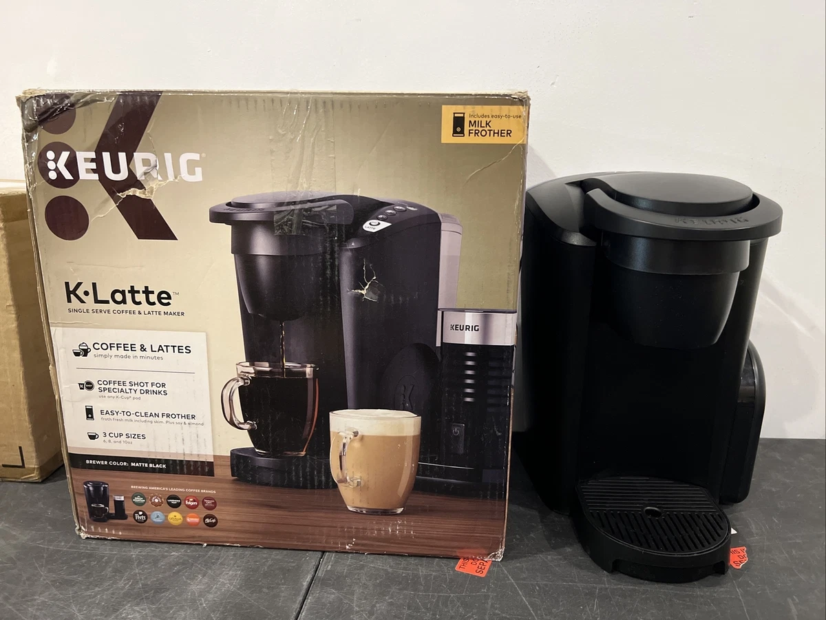 Keurig K-Latte Single Serve K-Cup Coffee and Latte Maker, Comes with Milk Frother, Compatible With all Keurig K-Cup Pods, Black