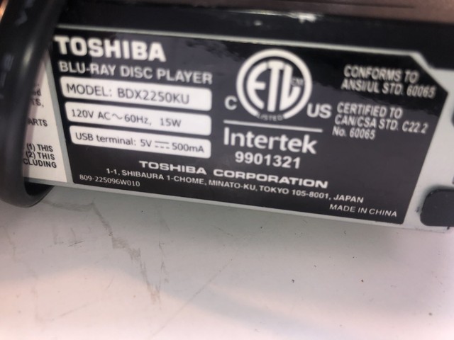 Toshiba x2250 Blu Ray Player For Sale Online Ebay