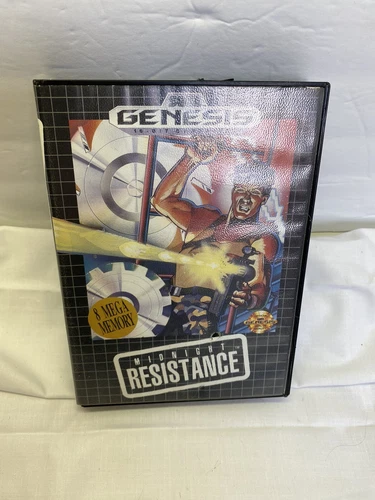 Midnight Resistance Sega Genesis, 1991 Tested Authentic With Box No Manual Clean