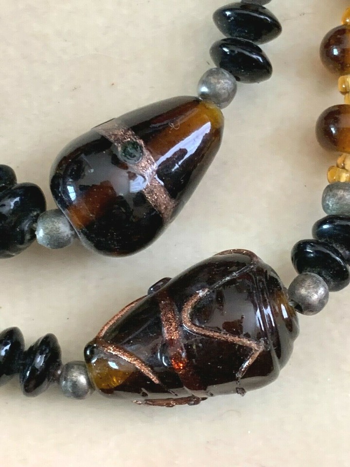 Beautiful Vintage Creator Necklace Murano Glass Beads 108cm eBay