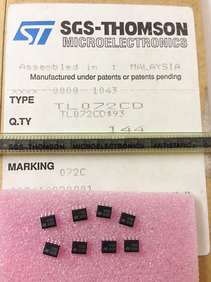 10 Stück TL072CD | LOW NOISE DUAL OPERATIONAL AMPLIFIER| Vcc +/-18V | SO-8 | STM