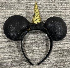 Disney 2024 Halloween Minnie Mouse Ears Headband Witch Hat Spider Web