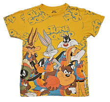 Space Jam T-Shirt Boys M Short Sleeve Looney Tunes Tune Squad New Legacy Yellow