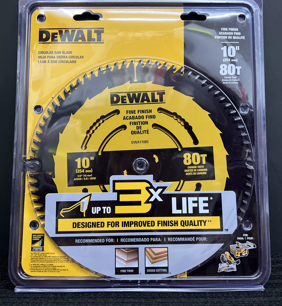 NEW Dewalt Circular Saw Blade 10 80T DWA11080 W eBay