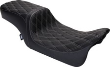 Double Diamond Silver Vinyl Predator 2-Up Seat Harley FLTRXSE 2012, 2018-2022
