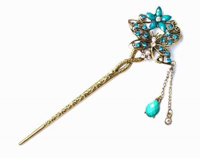 Geisha Asian Beauty Crystal Dragonfly Flower Kitsune Fox Princess Hair Stick Pin Ebay