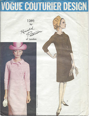 1960er Vintage VOGUE Nähmuster B34 Kleid (1057) Von Pierre Cardin