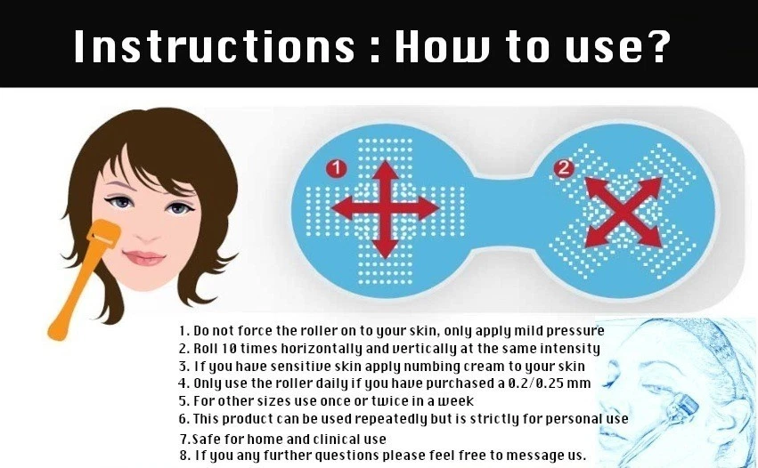 Derma Micro Needle Roller Titanium Diamond 540 Needles-Wrinkles, Acne,Pores MT - Image 3 of 4