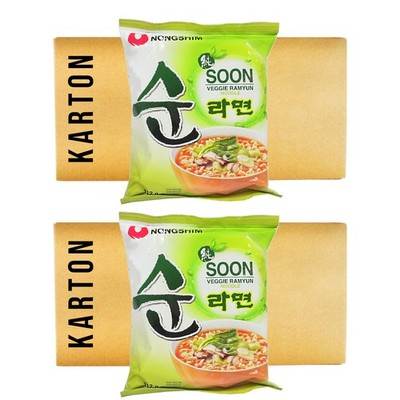 Nong Shim SOON Veggie Ramyun Instantnudeln 40x112g Ramen Nudeln Nudelsuppen