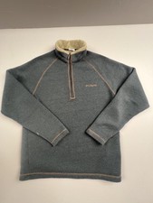 Columbia Sweater Mens M Gray Quarter Zip Mock...