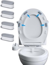 4 pieces Toilet Seat Bumpers for Bidet, Strong Adhesive Toilet Seat Bumpers for