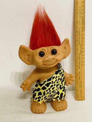 Vintage Troll Puppe-Uneeda-8 Zoll-Höhlenmensch-mehrere rosa Haare (ref4)