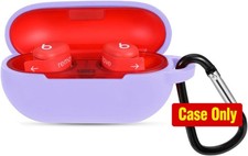 Silicone Case for Beats Solo Buds 2024, Premium Shockproof Cover with Carabiner