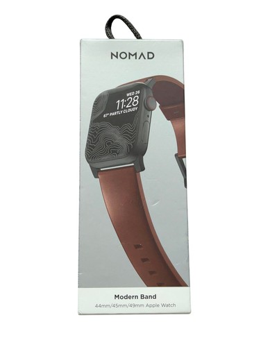 003U Nomad Modern Band Leather Apple Watch 1-9 Series, Ultra 1-2, SE 44/45/49mm 