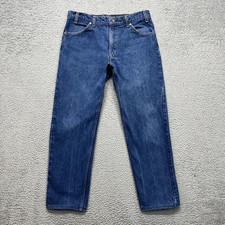 Vintage Levis Orange Tab 506 Jeans Mens 36x30 Blue Wash Straight Denim USA