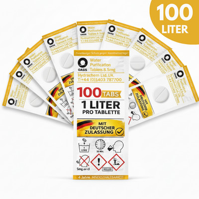 JUNG Oasis 100x1L Tabletten Trinkwasserreinigung +Kanister10L Wasseraufbereitung
