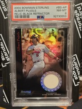 🔥2004 Bowman Sterling Albert Pujols #BS-AP Black Refractor # /16 (MEM) PSA 8 🔥