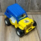Vintage Tonka Jeep Honey Bucket Yellow Blue Glitter Pressed Steel Toy Truck 70s