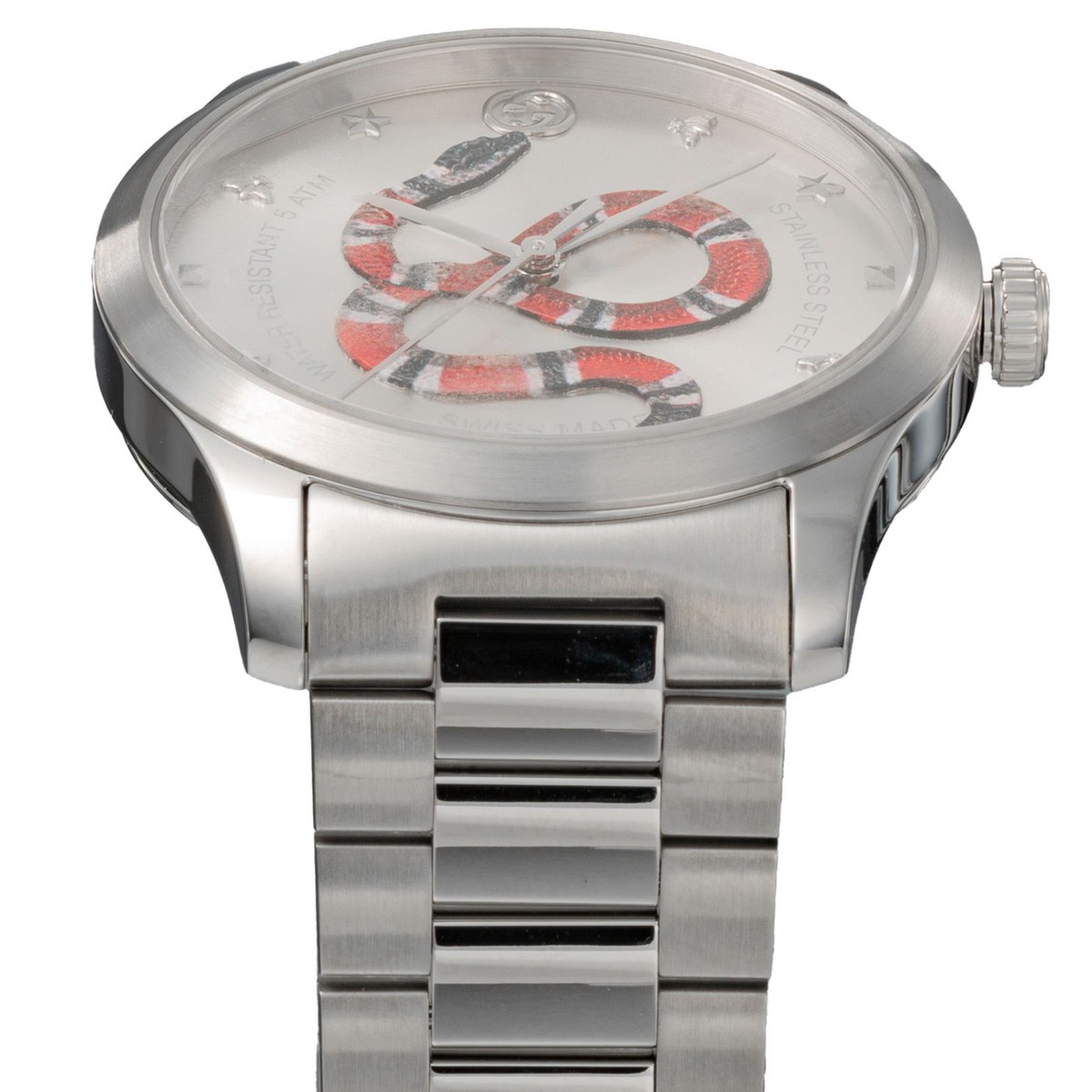 GUCCI G-Timeless YA1264076 Silver Stainless Steel Watch | eBay