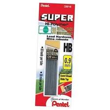  HB Lead Refill Economy Pack, 0.9 mm, Black, Pack Of 30 Refills 