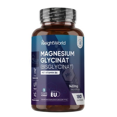 Magnesium Bisglycinat Kapseln 1422mg Magnesiumbisglycinat mit Vitamin B6-200mg