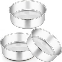 Kuchenform Set 3 StüCk 20Cm Rund Edelstahl Tortenform Backform