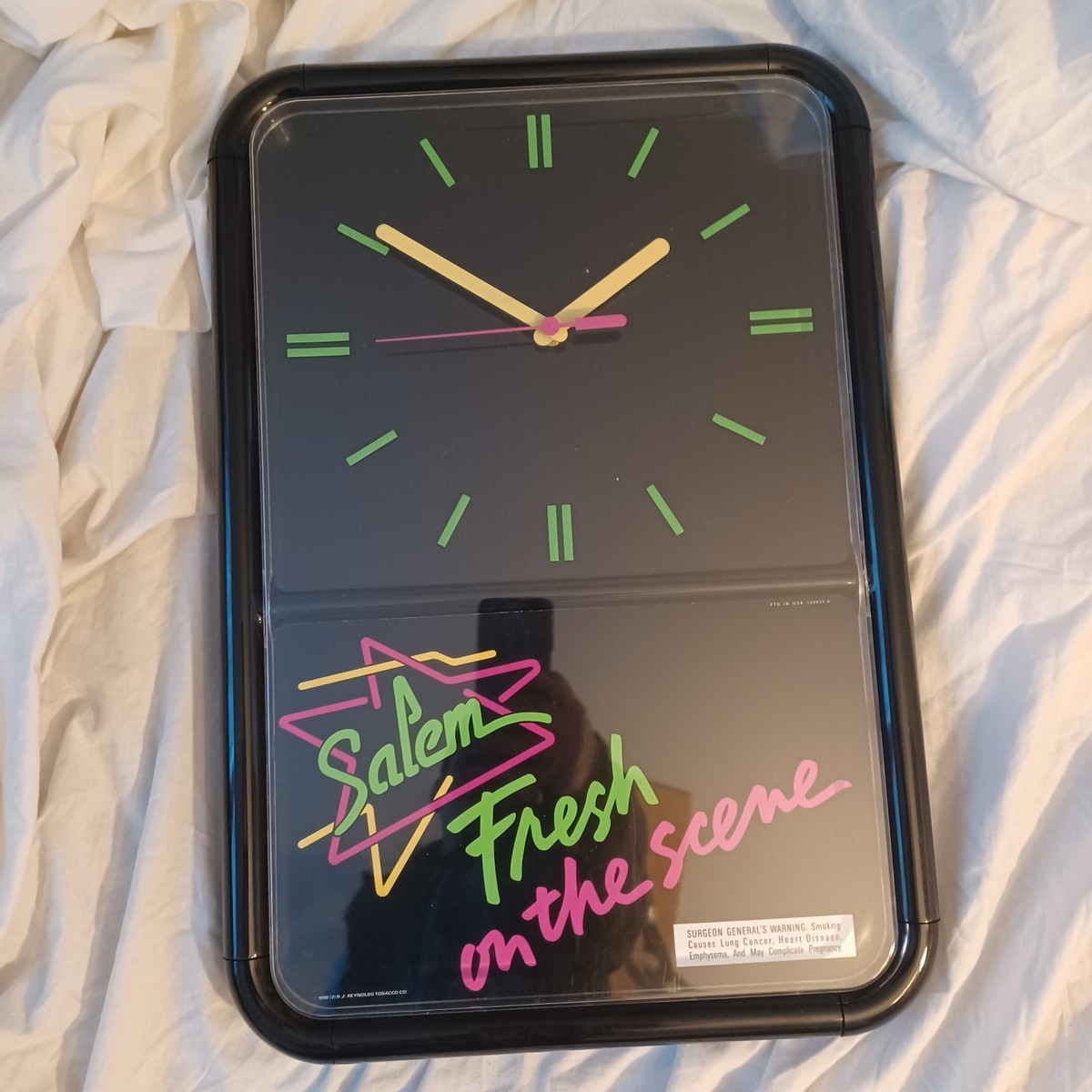 Vtg Retro 80s Look Salem Cigarettes Wall Clock Promo TESTED