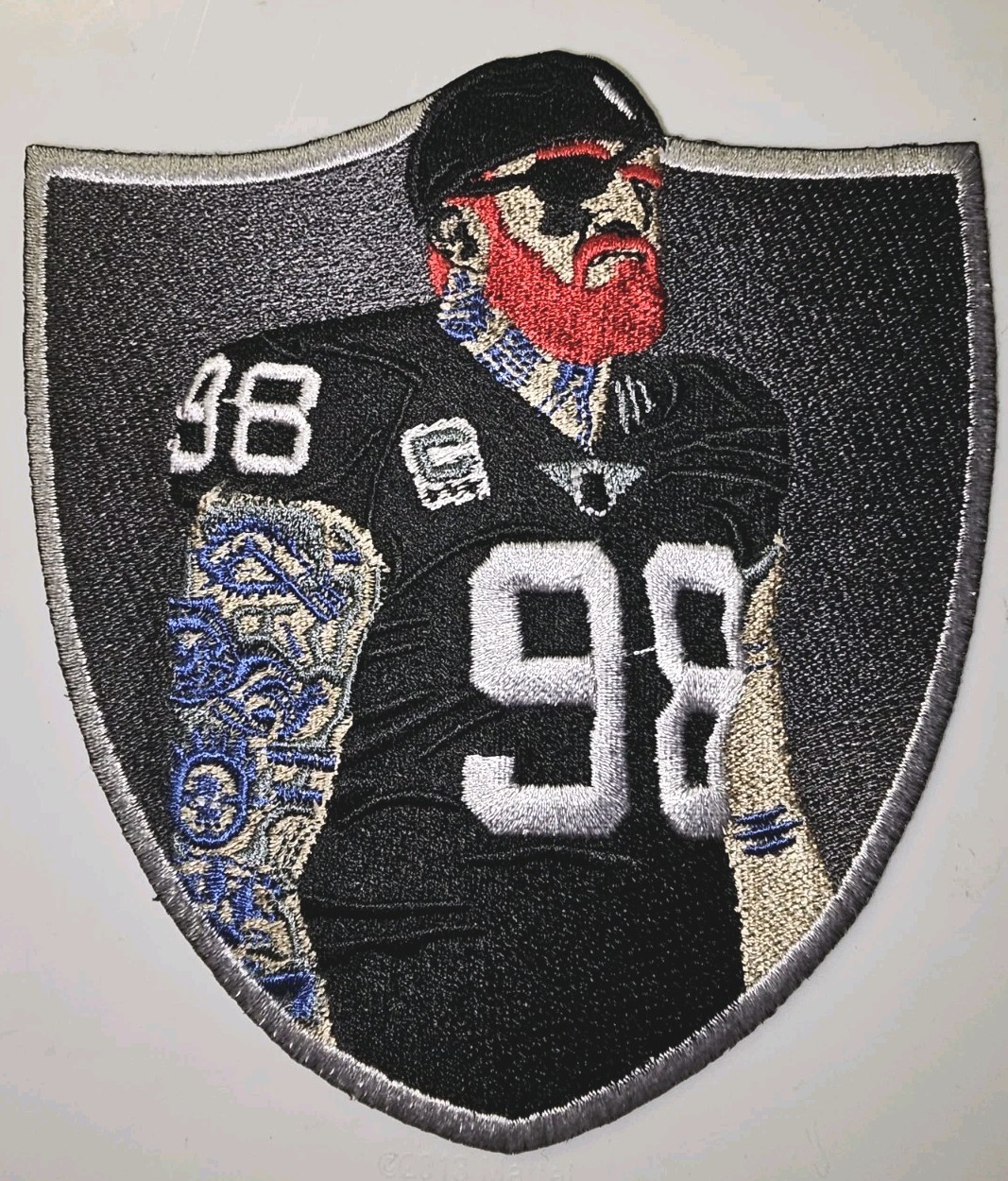 MAD MAXX CROSBY 4.5" Las Vegas RAIDERS iron-on patch Quality Embroidery 