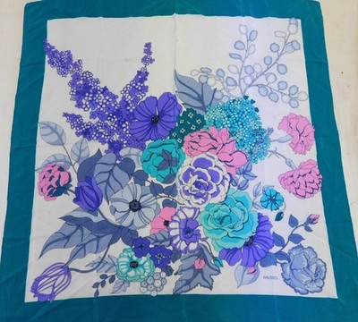 DaVinci Vintage Damen Foulard 100% Reine Seide 82m x 86cm (1757) Multicolor