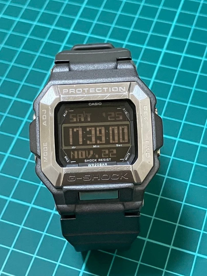 Reloj digital para hombre CASIO G-SHOCK G-7800B-1 correa de resina negra LCD negativo Japón Foto 2 de 4