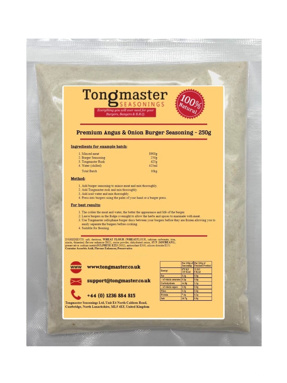 Premium Angus Burger Seasoning - 250g