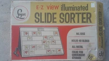 Logan E-Z View "Illuminated" Slide Sorter #1055 In Original Box - Needs Bulb
