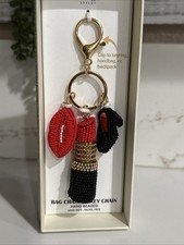 Haute Hippie Beaded Lips, Lipstick Heels Bag Charm Key Chain