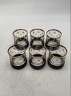 Sakura Sango By Sue Lipkin Black Gold Snowflake MCM Rock Glasses Set Of 6 — photo 3