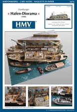 Kartonmodell Diorama Hamburger Hafen 1:250 HMV Hamburger Modellbaubogen Verlag