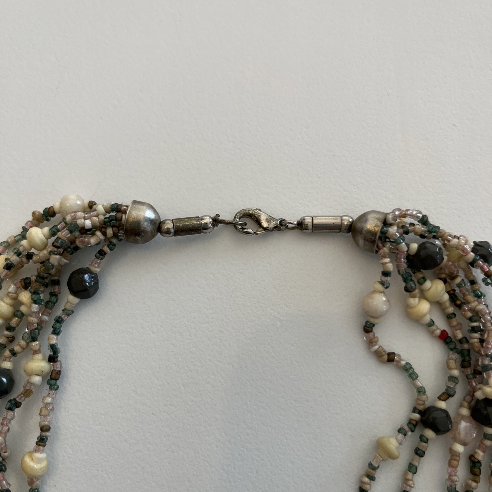 Vintage Multi-Strand Statement Bead Necklace Chun… - image 7