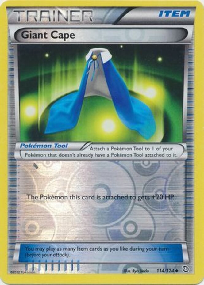 Pokemon - Giant Cape - 114/124 - Uncommon - Reverse Holo - BW - Dragons Exalted 