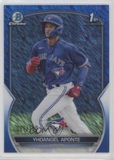 2023 Bowman Chrome Prospects Blue Shimmer Refractor 21/150 Yhoangel Aponte 9hx
