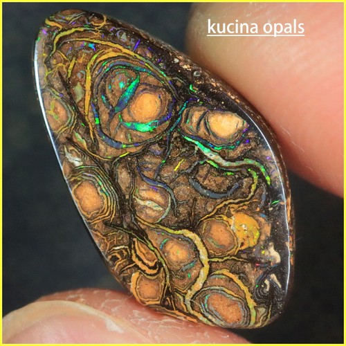6.9CT Natural AUSTRALIA KOROIT Boulder Opal Stone + VIDEO
