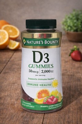 Nature's Bounty Vitamin D3 Gummies 50MCG | 2000IU | 160 Count - EXP-10/2026