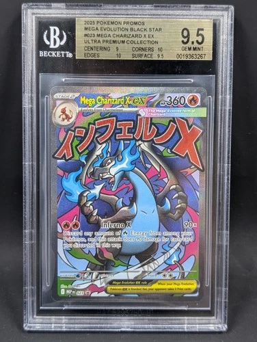 Mega Charizard x EX 023 Me: Mega Evolution Promo Holo Beckett 9.5 Gem Mint