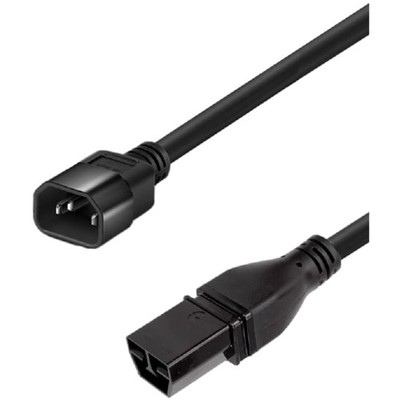 10ft Black C14 to SAF-D-Grid T-Latch Power Cord