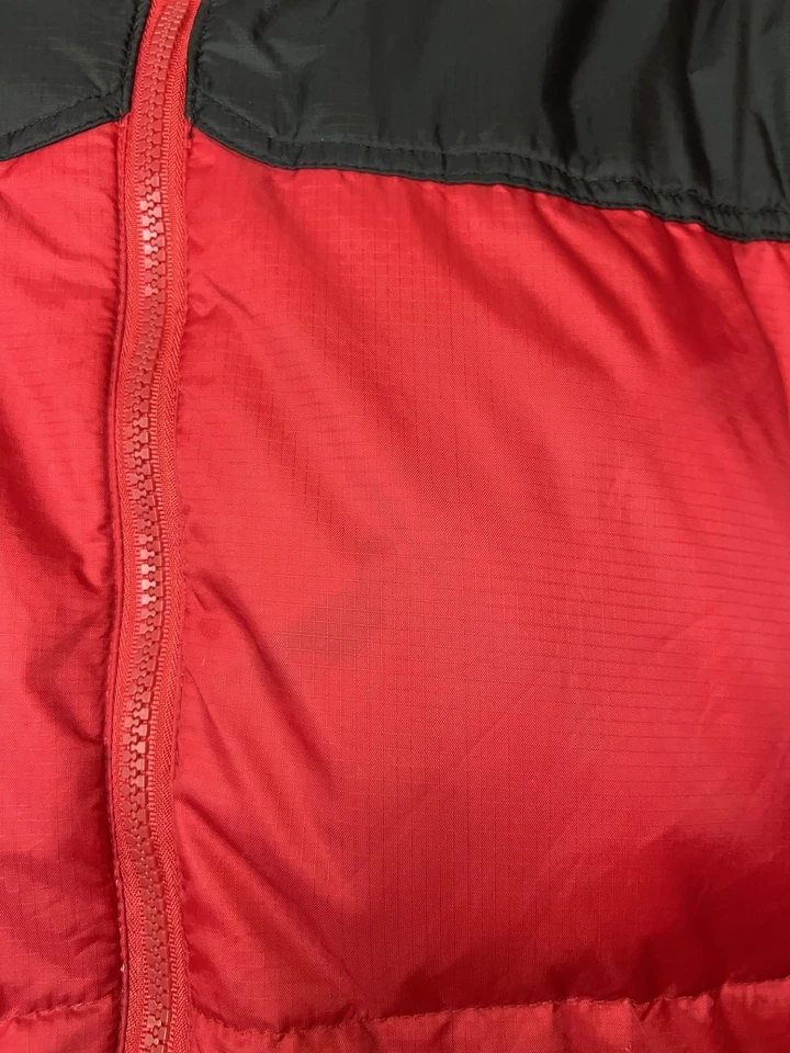 Steve & Barry's 双羽绒夹克男式 2XL 红色黑色 Puffer 连帽冬季外套 — 第 4/4 张图片