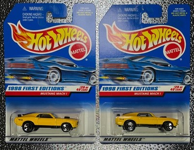 MUSTANG MACH 1 HOT WHEELS FIRST EDITIONS LOT OF 2 NEW MODELS