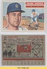 1956 Topps Babe Birrer (Gray Back) #84 Rookie RC